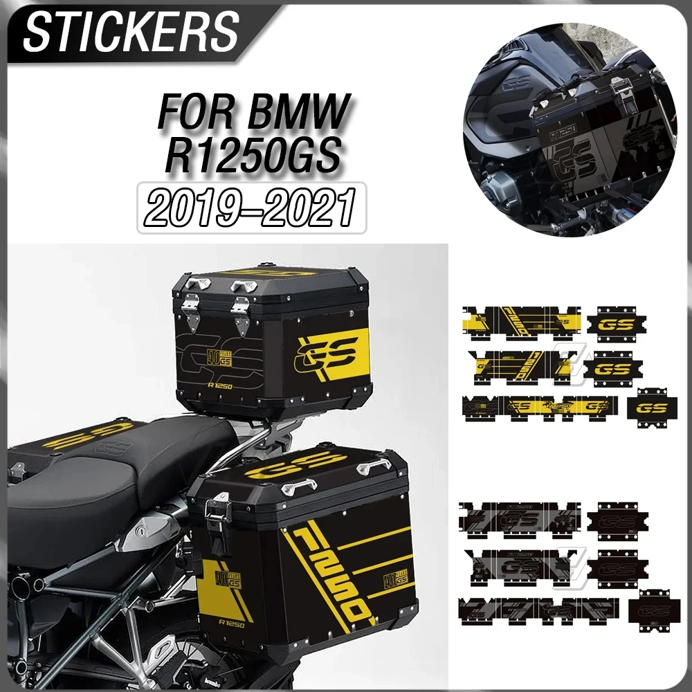 

Для BMW 2019-2021 R1250GS 40 GS тройной черный приключенческий модификация мотоцикла аксессуары алюминиевая коробка светоотражающие наклейки для домашних животных