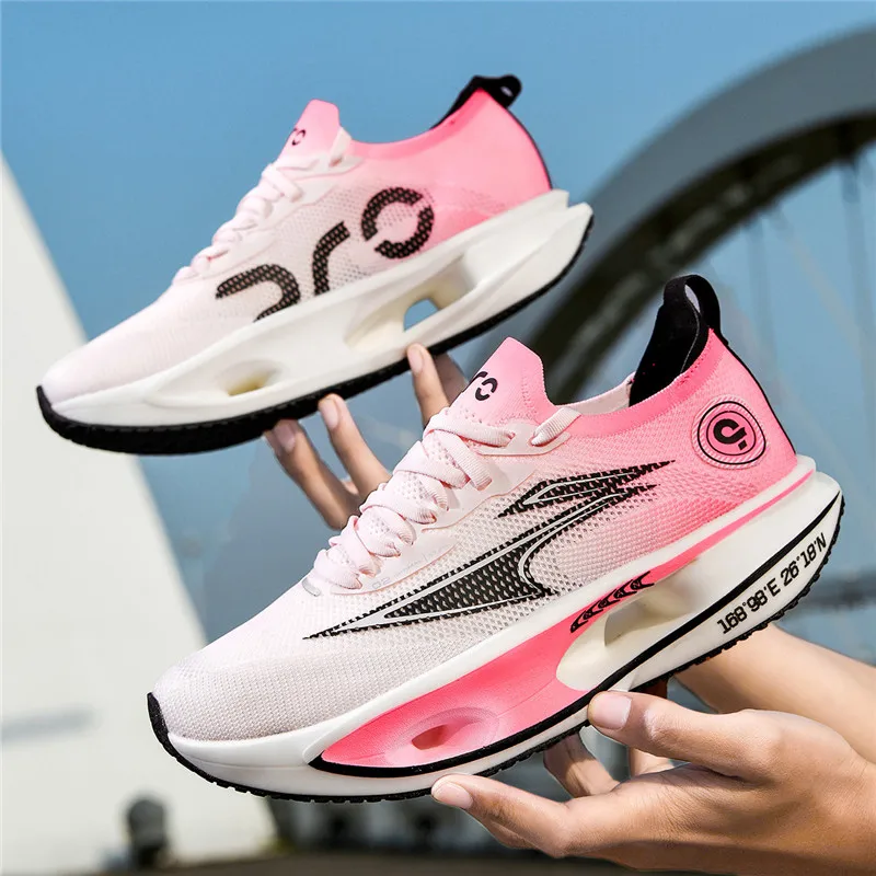 

Men's Running Shoes Mesh Jogging Couple Cushioning Non-Slip Luxury shoes Trainer Race Sneakers Outdoor Breathable Off-road Shoes