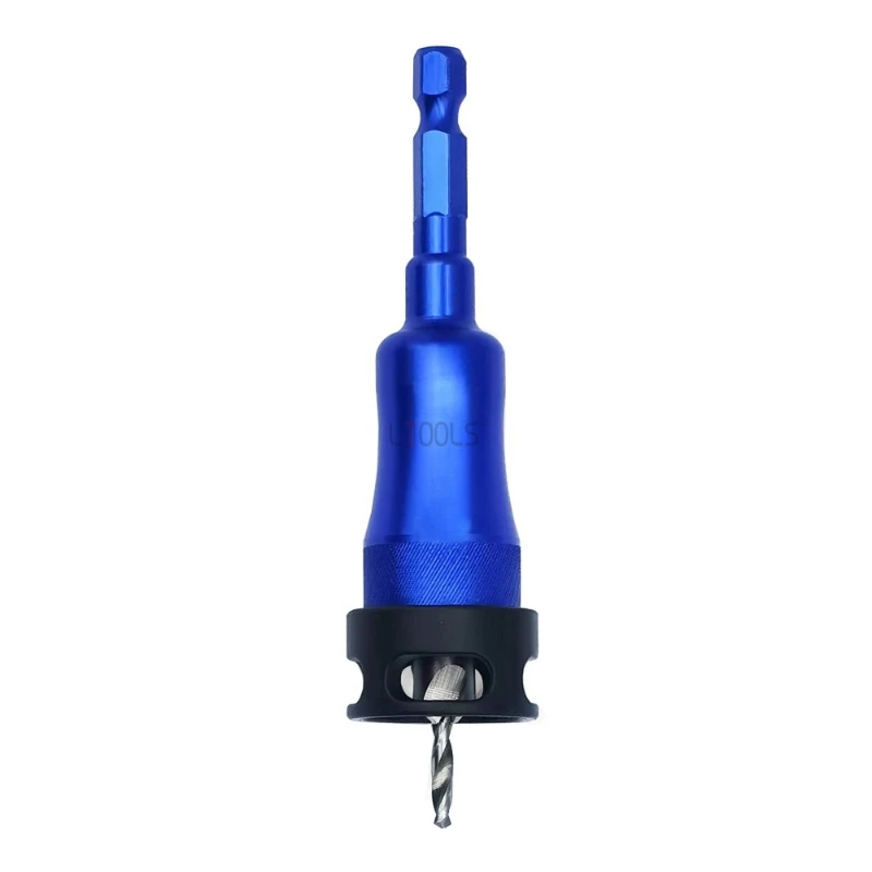 制限ブロック付き多機能木工ツール 2.8mm 皿穴調整可能な位置決めガイド ステップコニカルドリルビット