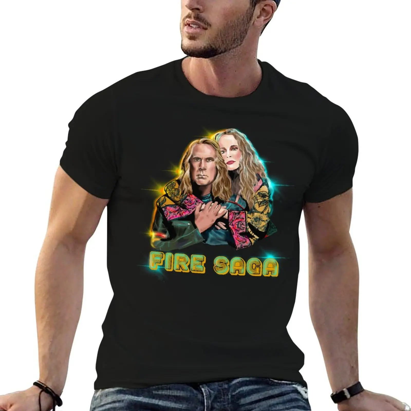 

Eurovision IcelandFire Saga Lars and Sigrit ferrell T-Shirt funny t shirts man anime t shirts for man T-Shirt