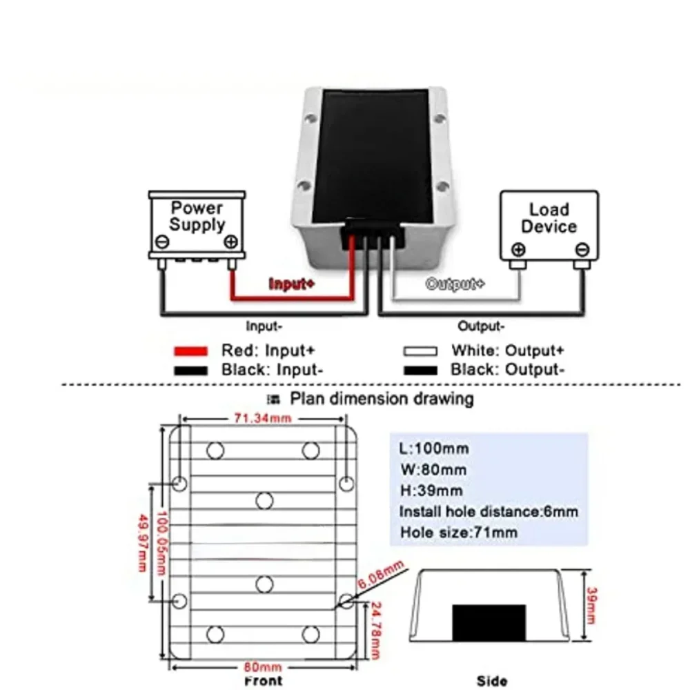 12v 24v to 5v 50A-1A Step Down Voltage Converter Voltage Reducer DC DC Converter Regulator 12 Volt to 5 Volt  Buck Power Supply