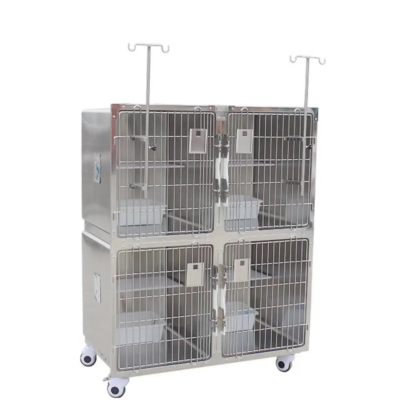 Veterinary clinic dog grooming isolation combined kennel cage with 304 stainless steel for dog cat use