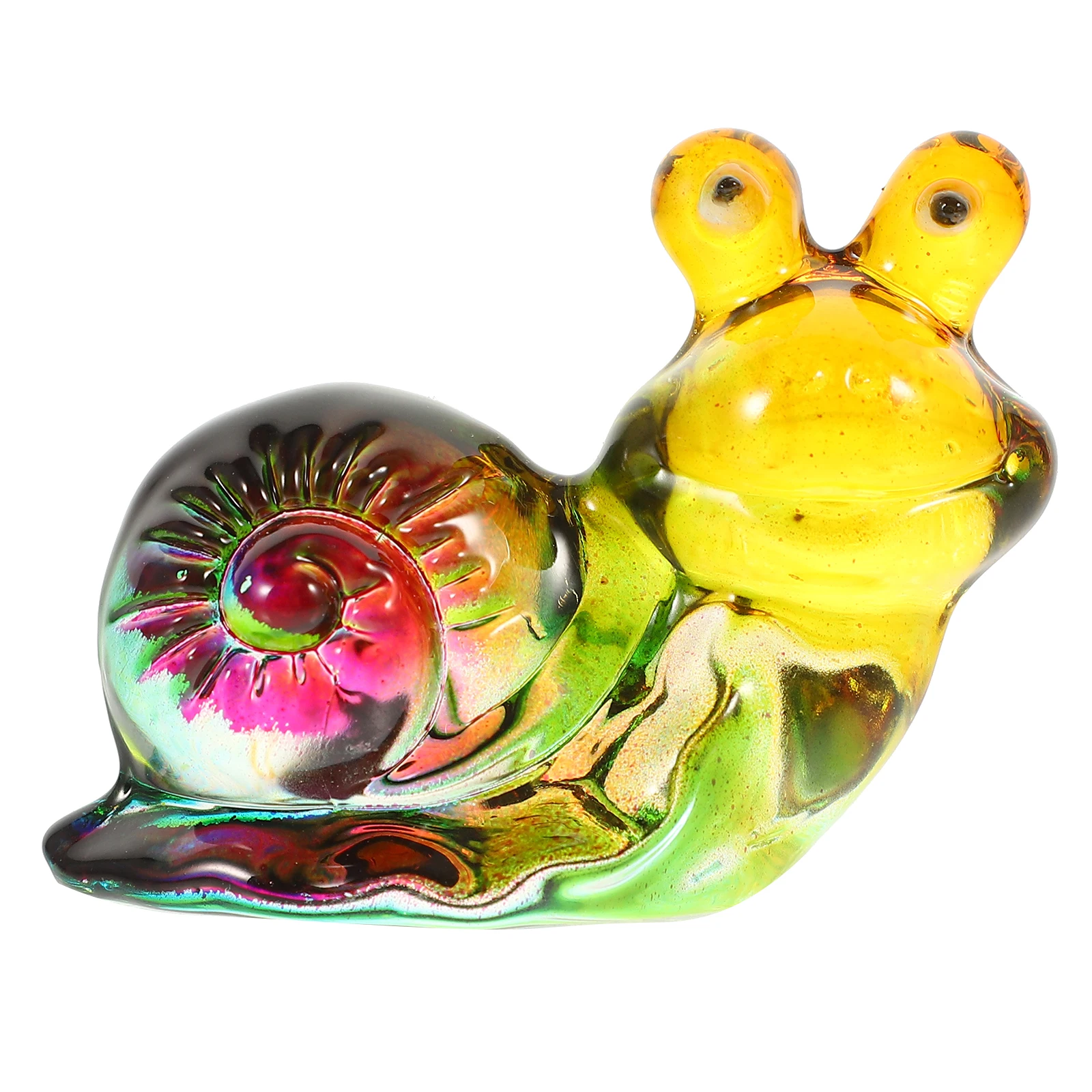

Snail Ornament Novelty Colorful Sculpture Desk Decor Mini Crystal s Animal Girl Home Adorable