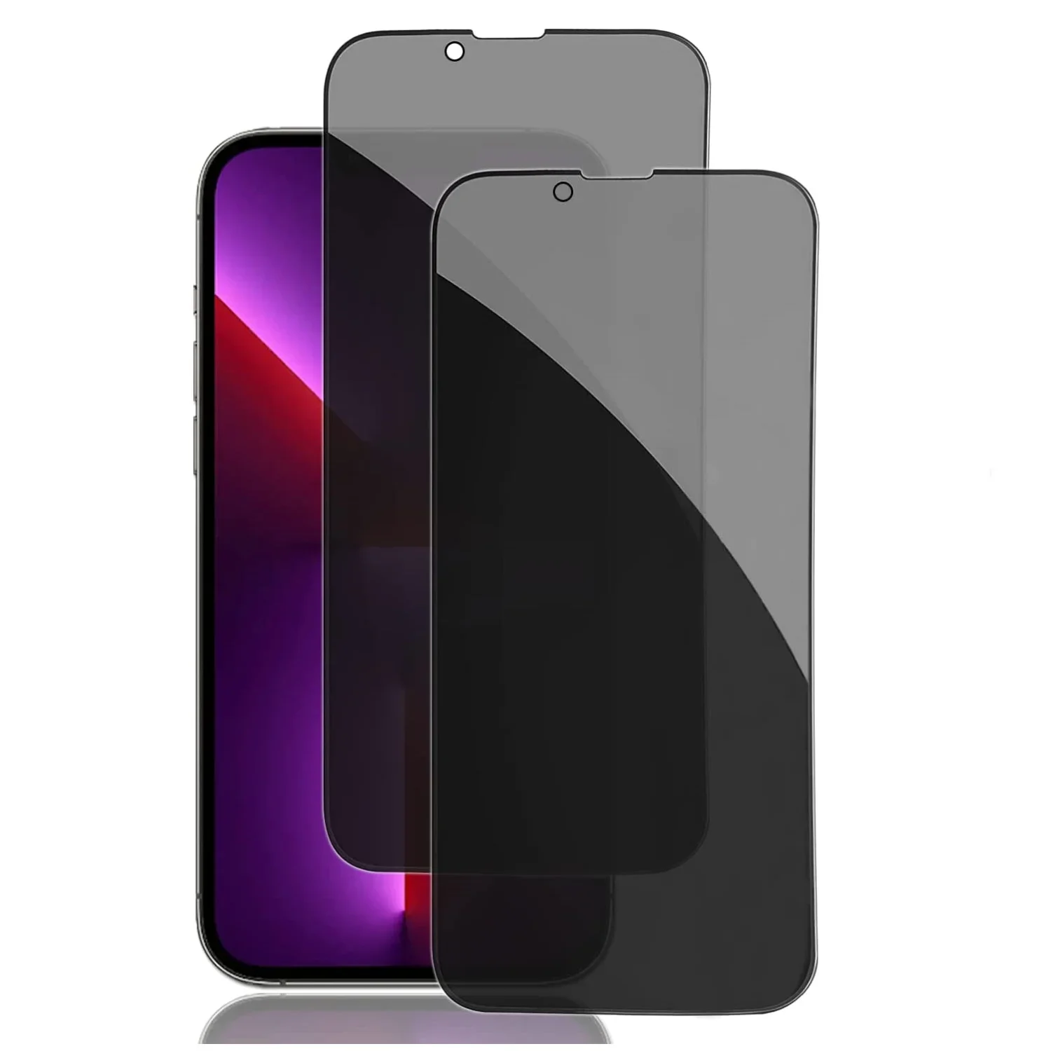 

Privacy Screen Protector Full Coverage Anti-Spy Tempered Glass Film for iPhone 14 13 12 11 Pro Max 9H Hardness Protection