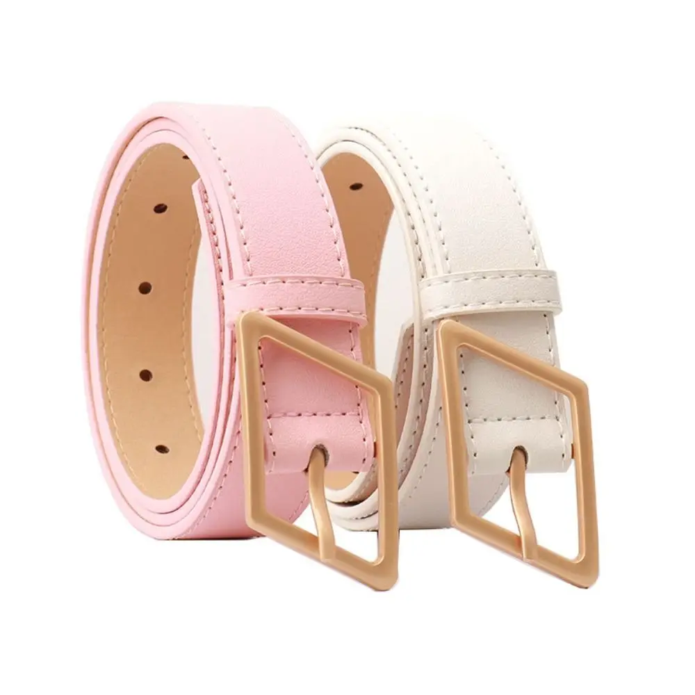 

Fashion Versatile Leather Belt Luxury Design Women Metal Rhombic Slide Buckle Belt Trendy Waistband