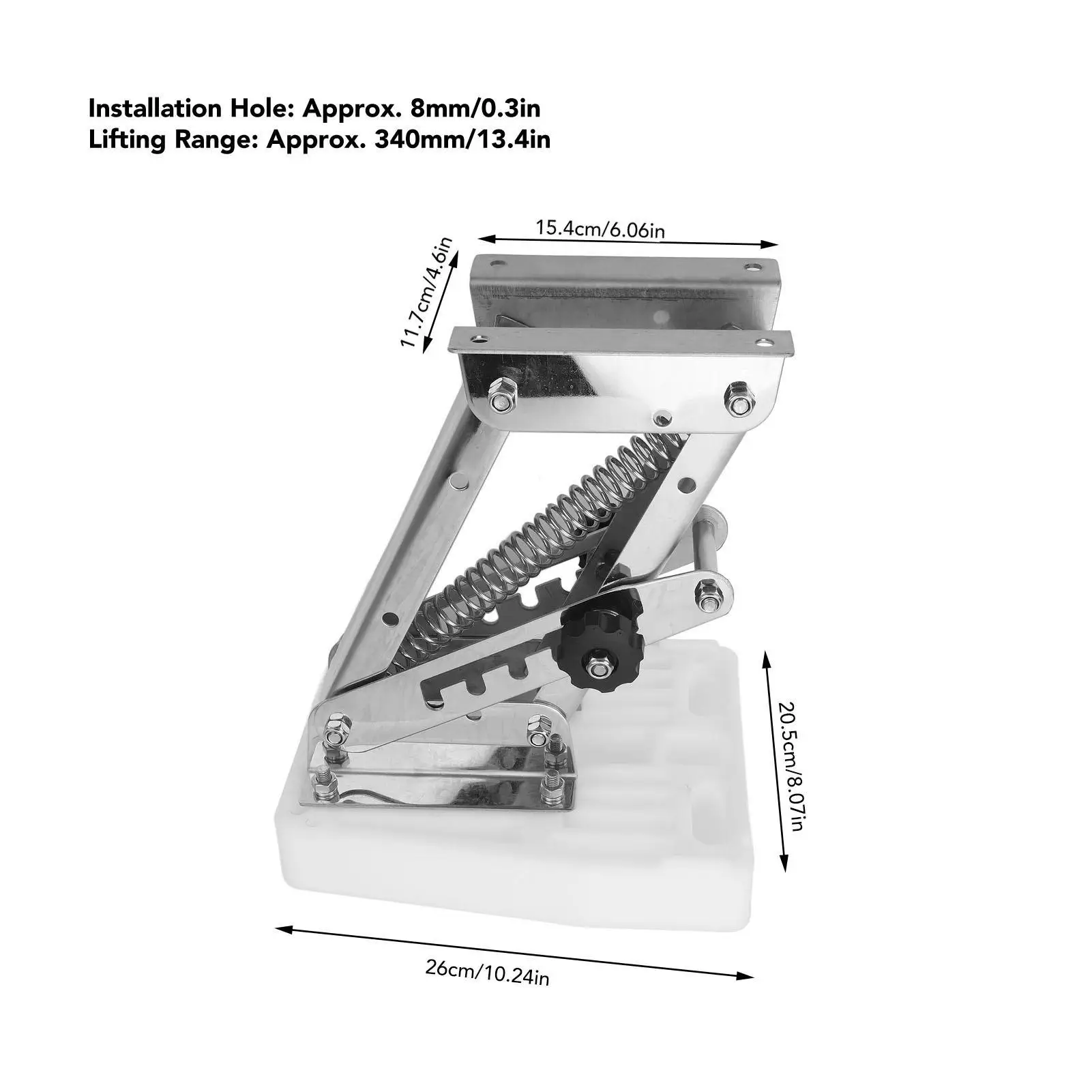 304 Stainless Steel Outboard Motor Bracket for 7 .5-20HP 2 Stroke Motors - Auxiliary Boat Engine Mount