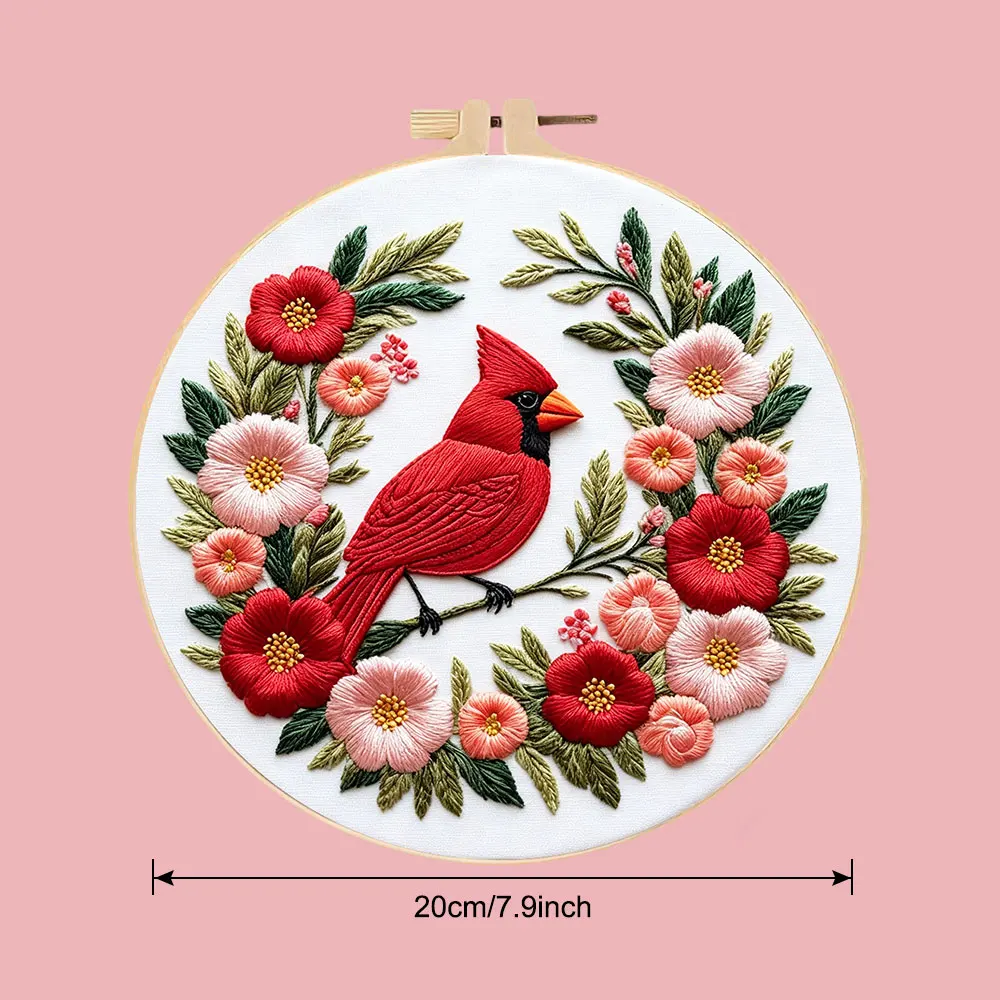Plants And Flowers Embroidery Kit For Adults Beginners With Pattern Needlepoint Starter Kits Cross Stitch Set Homedecor