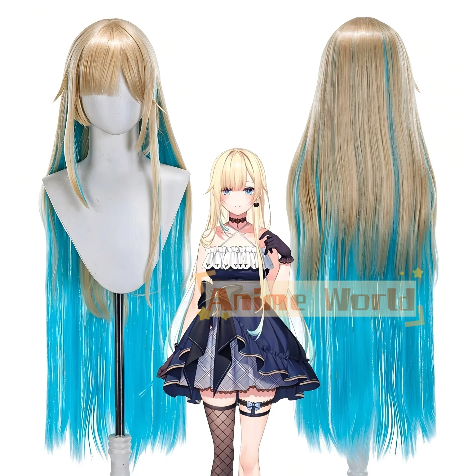 Anime Aizawa Ema Wig Halloween Carnival Party Props Synthetic Hair Heat Resistant Fiber + Wig Cap