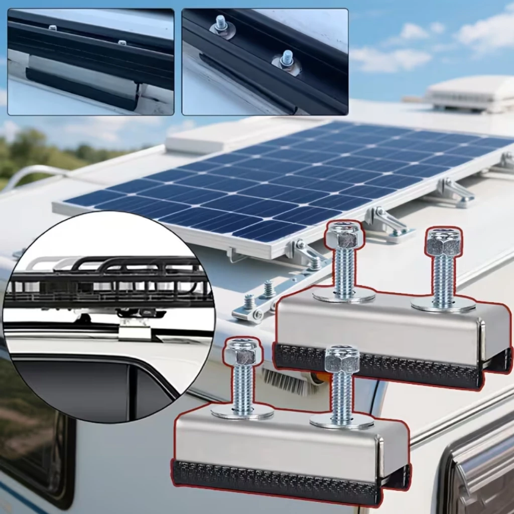 2sets Roof Rail Mounting Brackets Motorhome For Solar Panel Or Roof Rack For Fiat Ducato Peugeot Boxer Citroen Relay Camper Van