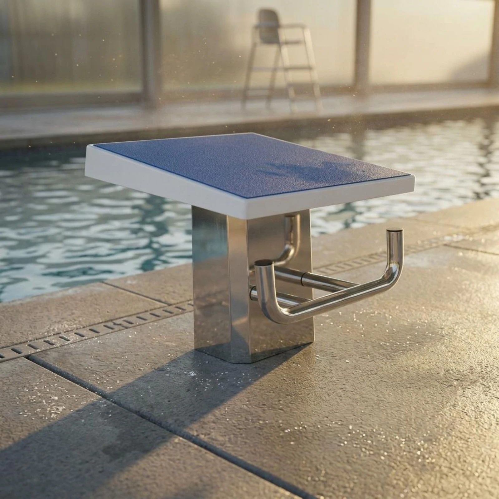 Swimming Pool Starting Block Thickened Design Pool Starting Block Non-Slip Diving Platform Long-Lasting Diving Board Easy To