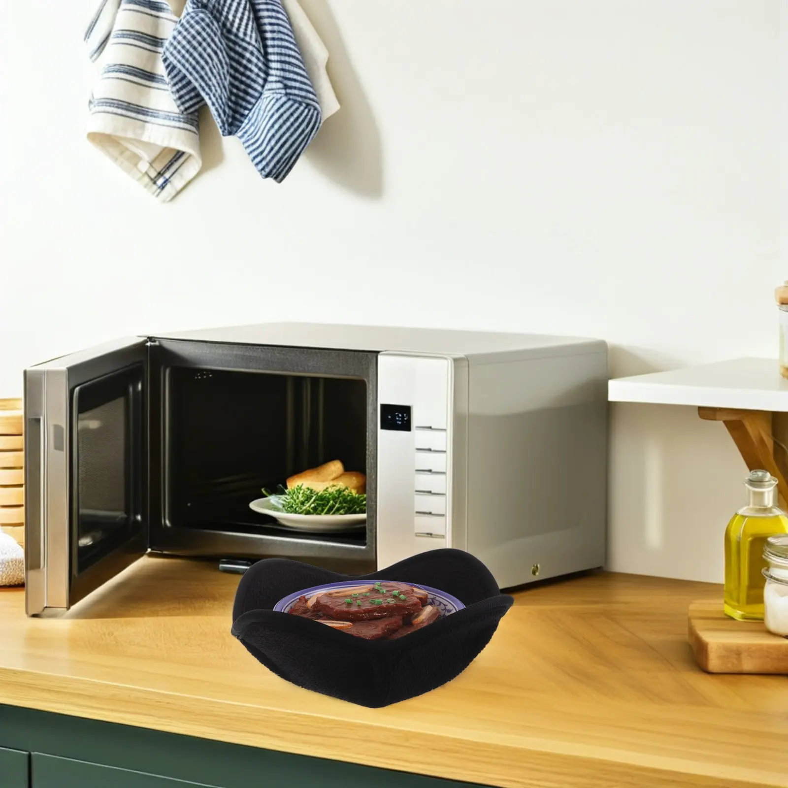 3Pcs Microwave Bowl Cozy Holders Heat Proof Mats 6.9 Inch Non Slip Microwave Hot Pads Multipurpose Insulated Pot Mat for Kitchen - view 6