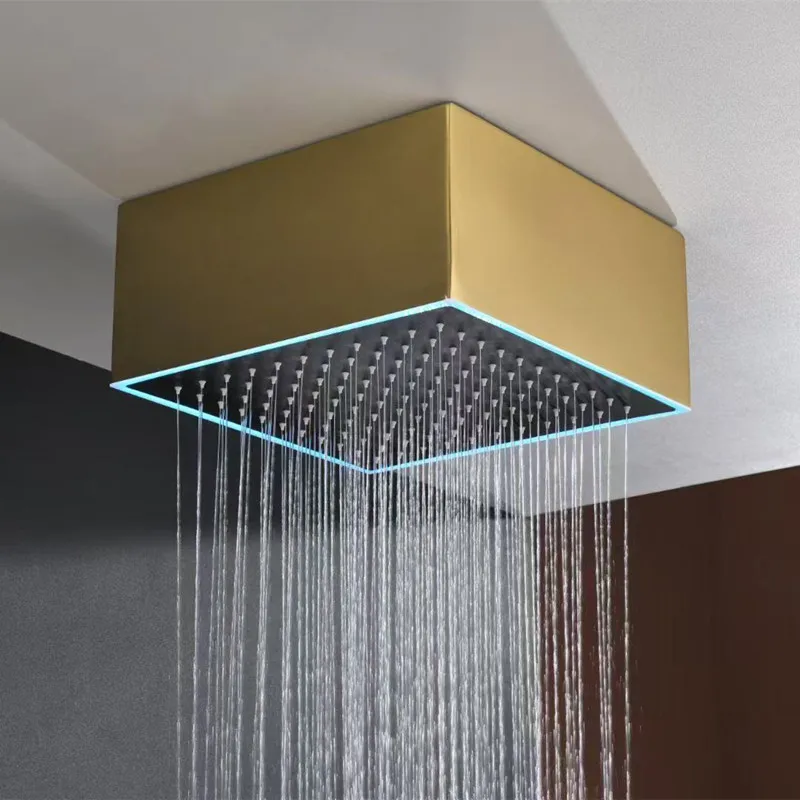 Conceal Installation Thermostat Shower LED Rainfall Set Led 3 Ways Bathroom Shower System Bathroom Faucet Shower