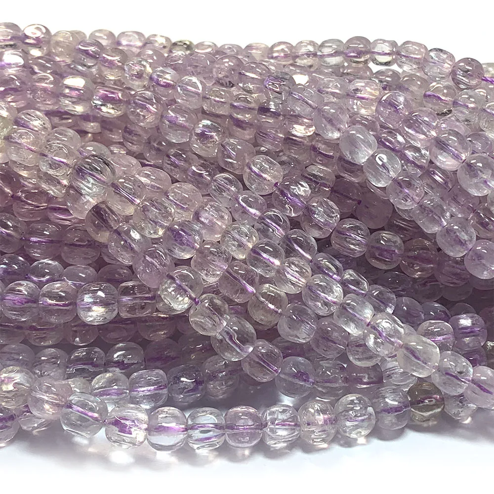 Veemake Natural Clear Purple Kunzite Nugget Free Form Fillet Irregular Pebble Cube Beads 08362