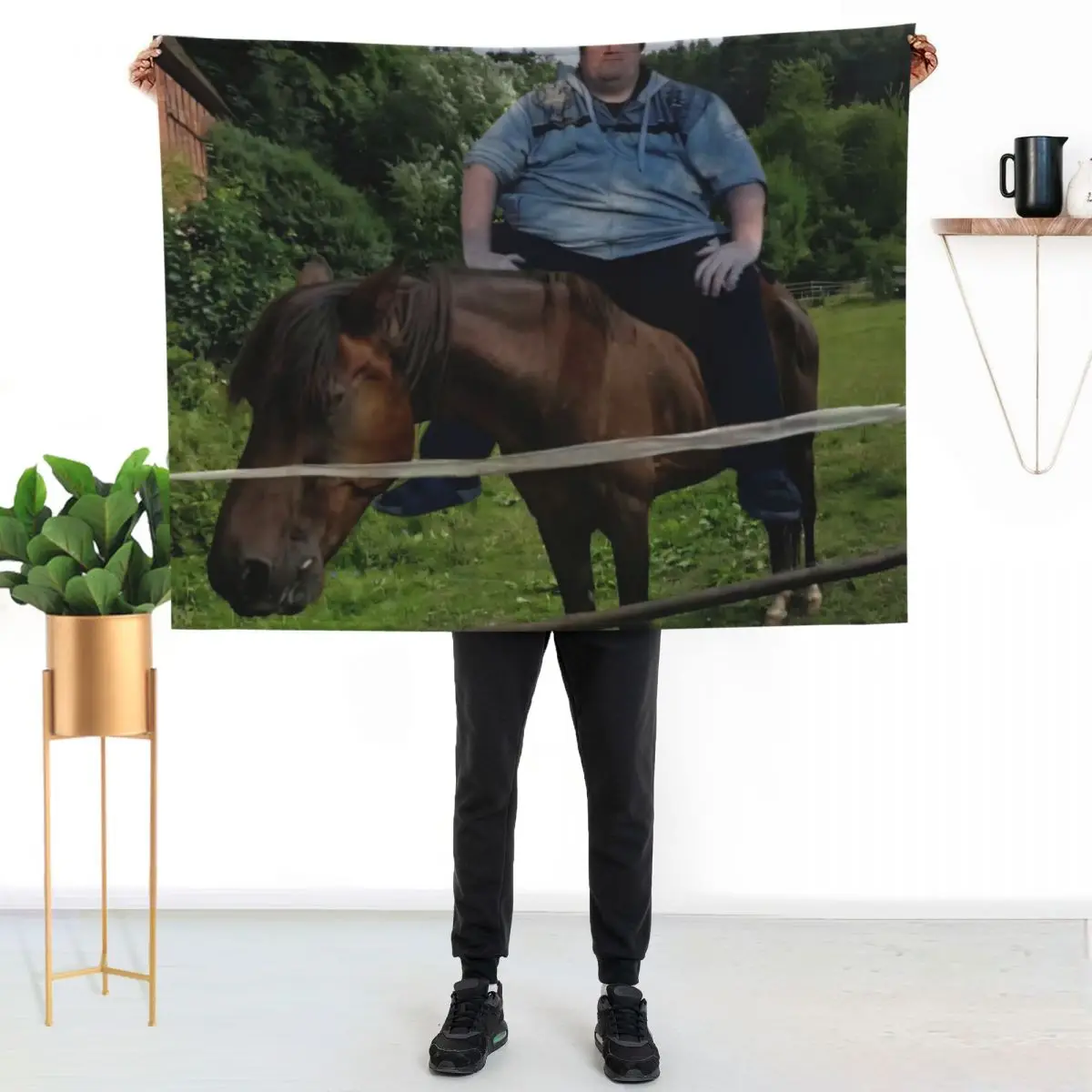 Drachenlord Poster - Pferd Blu (2025) Upscaled, high quality poster Throw Blanket Luxury St Thins Quilt Heavy Blankets
