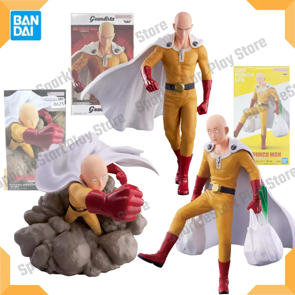 

В наличии Оригинальная коллекционная фигурка BANDAI BANPRESTO One Punch Man Сайтама Grandista из ПВХ, 27 см, модель персонажа аниме, игрушка, подарок