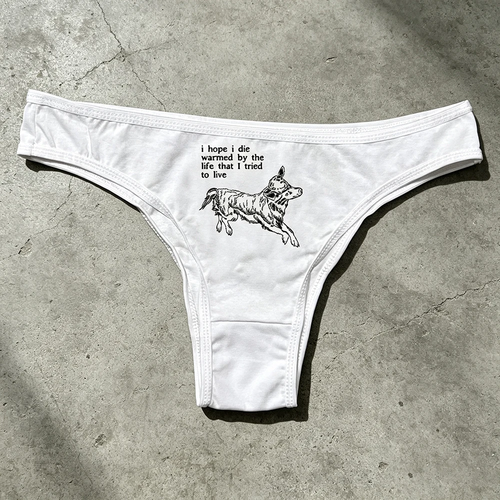 Summer Aesthetics Retro 2000s Fashion Printed Casual Underwear Gothic Hip Hop Rock Street Style Emo Girls Punk