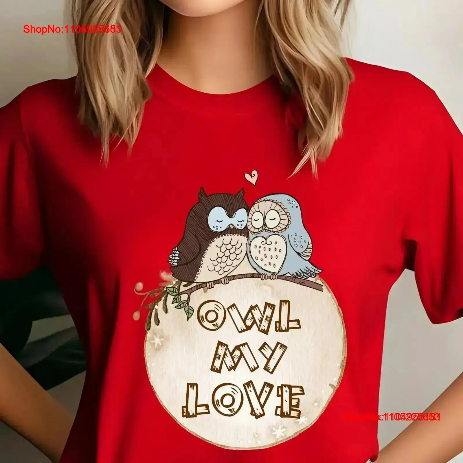 

Owl T Shirt My Love Valentine Couples for Him or Her All Funny Lovers s Men and Women vintage Washed streetwear Slightly