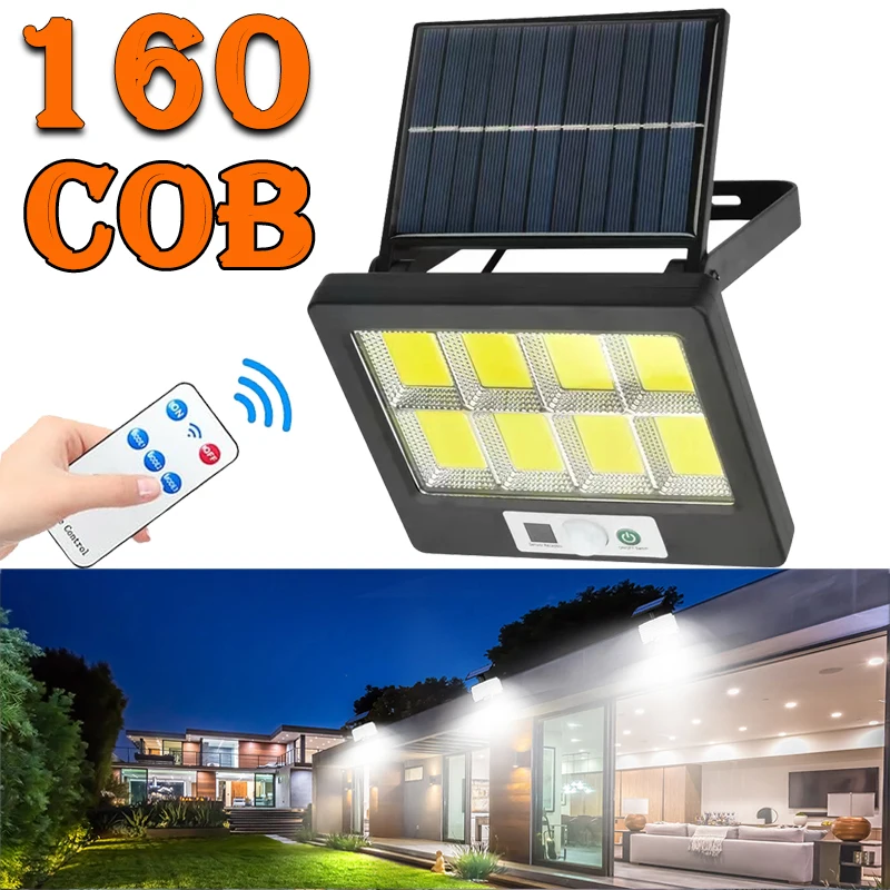 

Outdoor Solar Lights Barn Light 160COB Motion Detector Waterproof 120° Sensor Angle for Patio Garden Pathway Yard Lawn Balcony