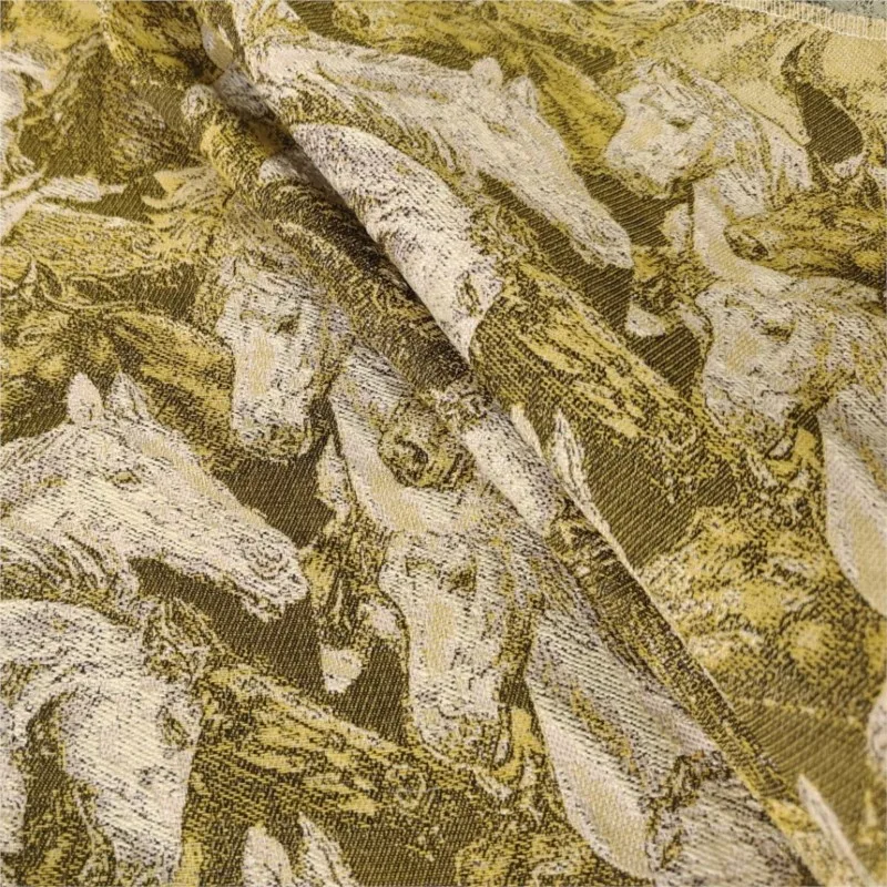 Oil painting style jacquard fabric for men's women's shoes and bags