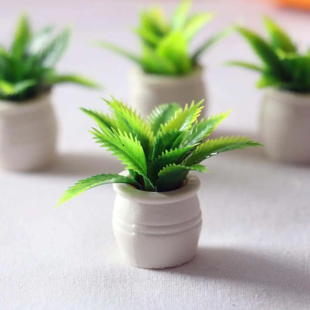 Plantes en pot miniatures pour simulation de maison de course, jouet de simulation, accessoires de jeu, décoration de maison au beurre, 1:12