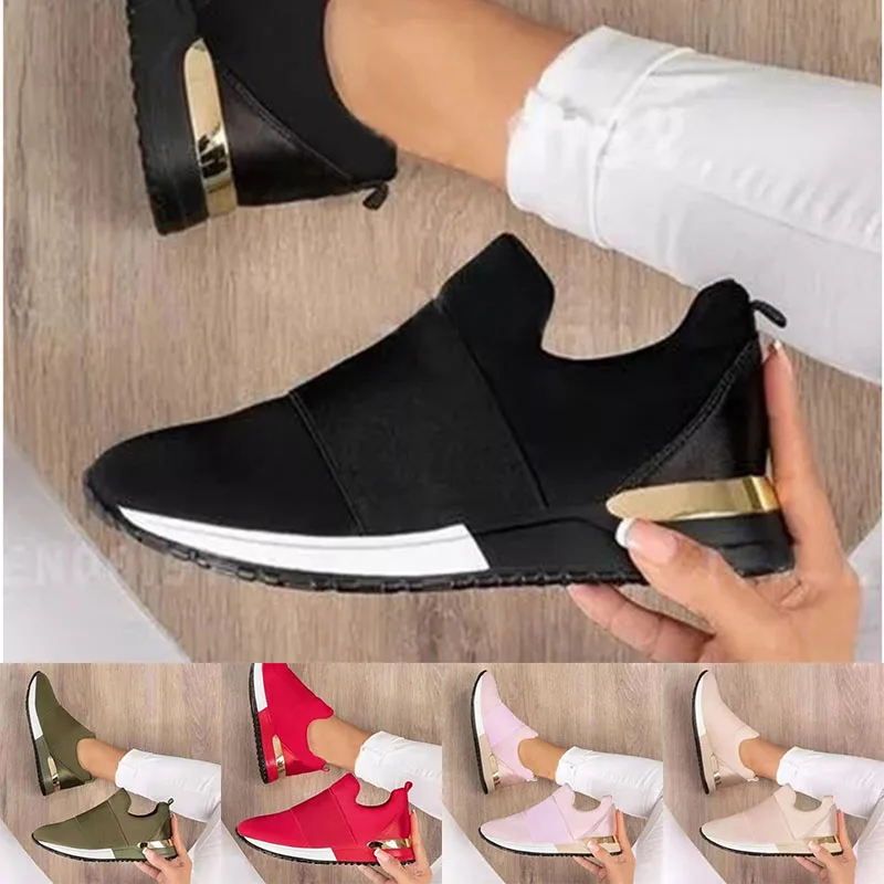 Hot Women Shoes Brand Woman Sneakers Fashion Platform Vulcanized Shoes 2024 Autumn Slip on Student Tennis Shoes Zapatillas Mujer