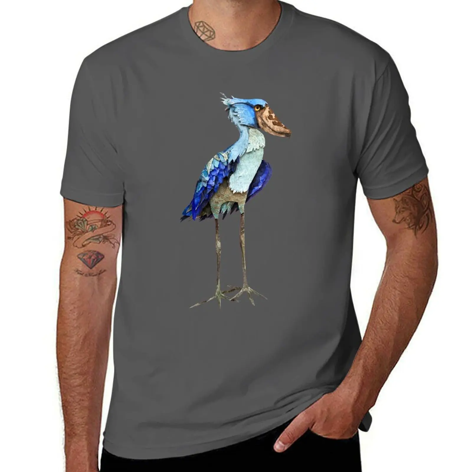 

SHOEBILL STORK T-Shirt t shirt for man 100 percent cotton cotton t shirt man T-Shirt