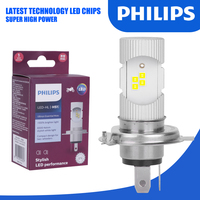 Philips HS1 H4 LED Hi/lo Beam Headlight Motor 6500K White Lamp LED Bright Motorcycle High Low Beam PX43t Moto Bulb 11636UEMX1