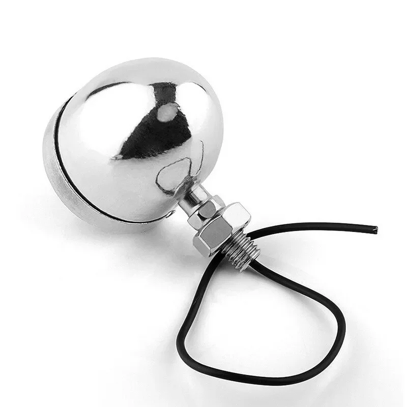 2 قطعة 12 فولت كروم دراجة نارية رصاصة بدوره إشارة مؤشر ضوئي لمبة العنبر الوامض 10 مللي متر مؤشرات إضاءة الدراجة النارية #5