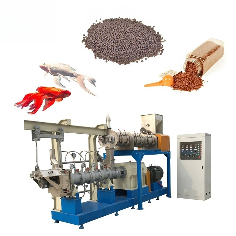 Dry Floating Fish Shrimp Catfish Kibble Feed Pellet Processing Making Machine Aquarium Fish Food Plant Production Line