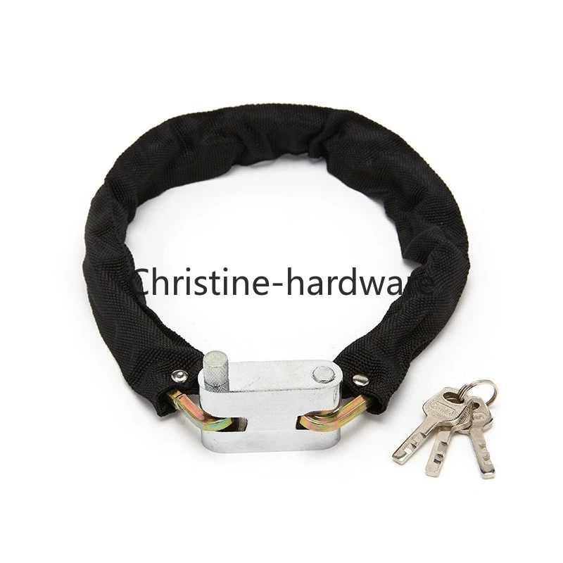 High Quality Hardened Steel Anti-theft Lock Protective Textile Outer Sleeve Motorcycle Scooter Bicycle Heavy Duty Chain Lock