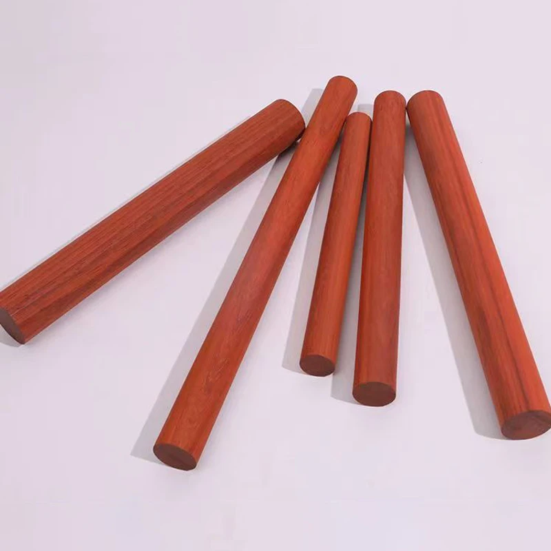 خشب الورد الأحمر الأفريقي عصا مستديرة الخشب الصلب اليدوية DIY نحت الخشب الخشب الأحمر الطبيعي عصا مستديرة صغيرة #4