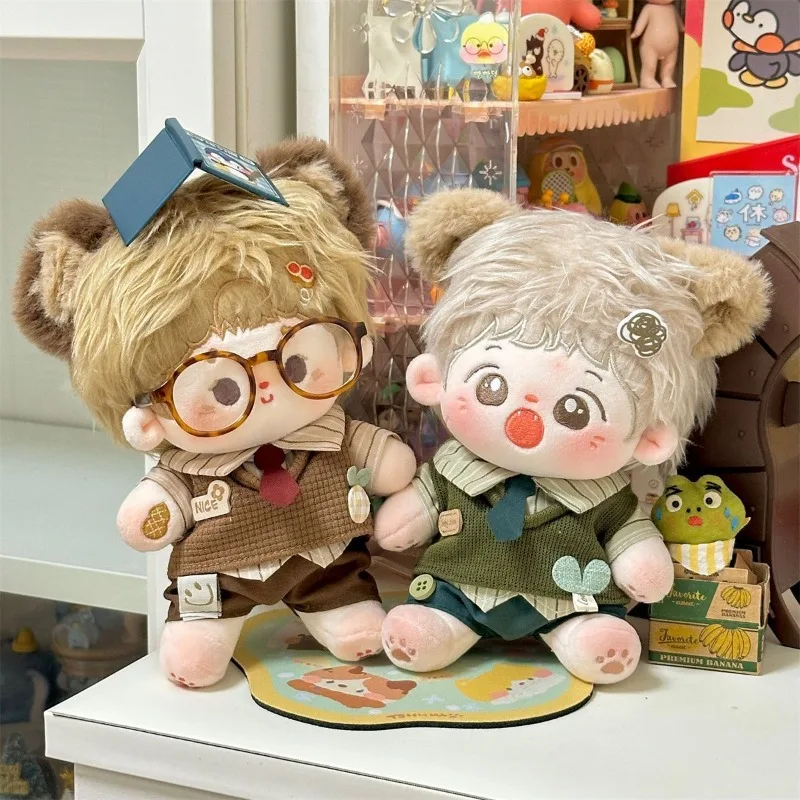 

20cm Cotton Doll Clothes Cap Headdress Multicolor Miniature Shirt Dress Suit Boys Girls Doll DIY Dress Up Idol Doll Accessories