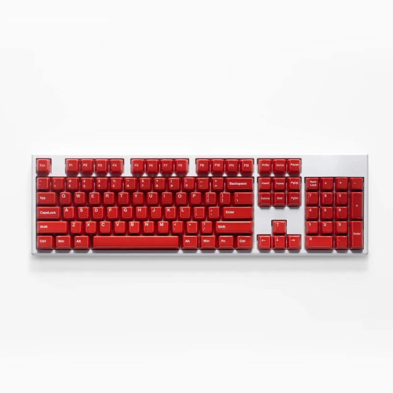 Shanhai Ceramic Keycap Set Full 114 Keys Red Cherry Profile Keycaps for Mechanical Keyboard Key Caps HIFI Typing Sound PC Gifts