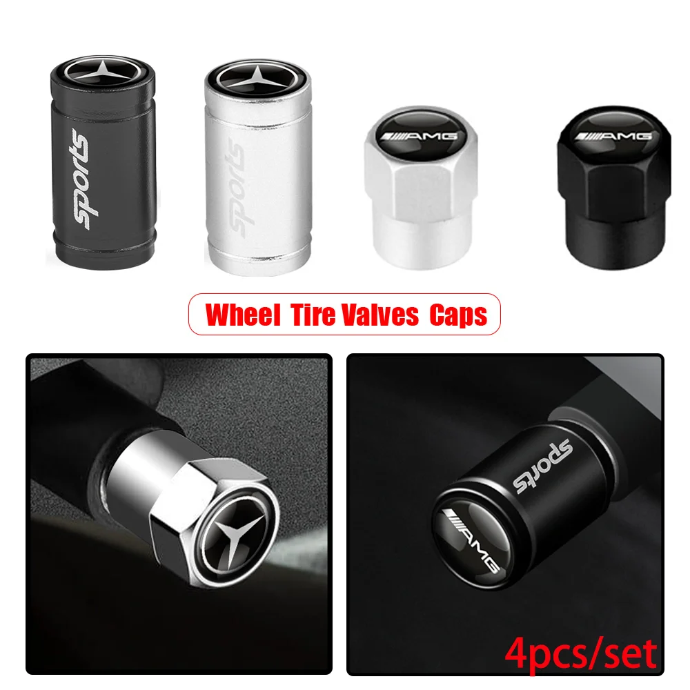 4 шт./набор, колпачки для клапанов автомобильных шин Mercedes Benz B/C/E/S Class C200L GLC GLE CLA