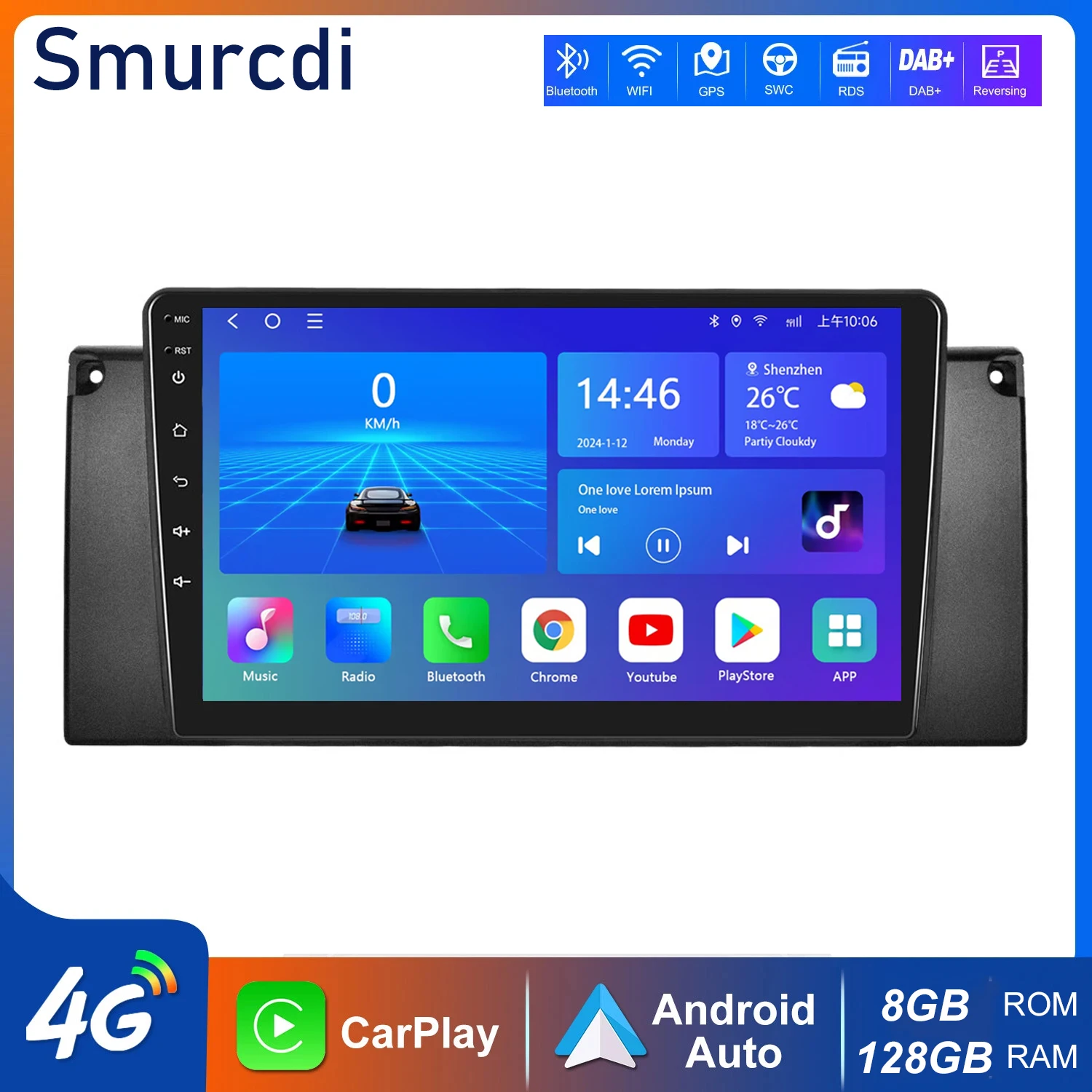

For BMW 5 E39 1996 - 2003 E53 X5 M5 2K QLED Android Car Radio Multimedia Video Player GPS CarPlay Auto Head Unit Android 14
