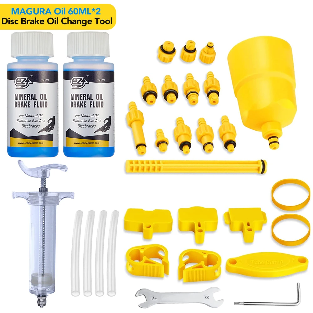 Fahrrad Bremsöl Entlüftung Kit Werkzeuge 60ML Bremse Mineral Öl Fahrrad Bremse Reparatur Werkzeug Für Shimano Hydraulische Scheibenbremse Entlüftungs werkzeug