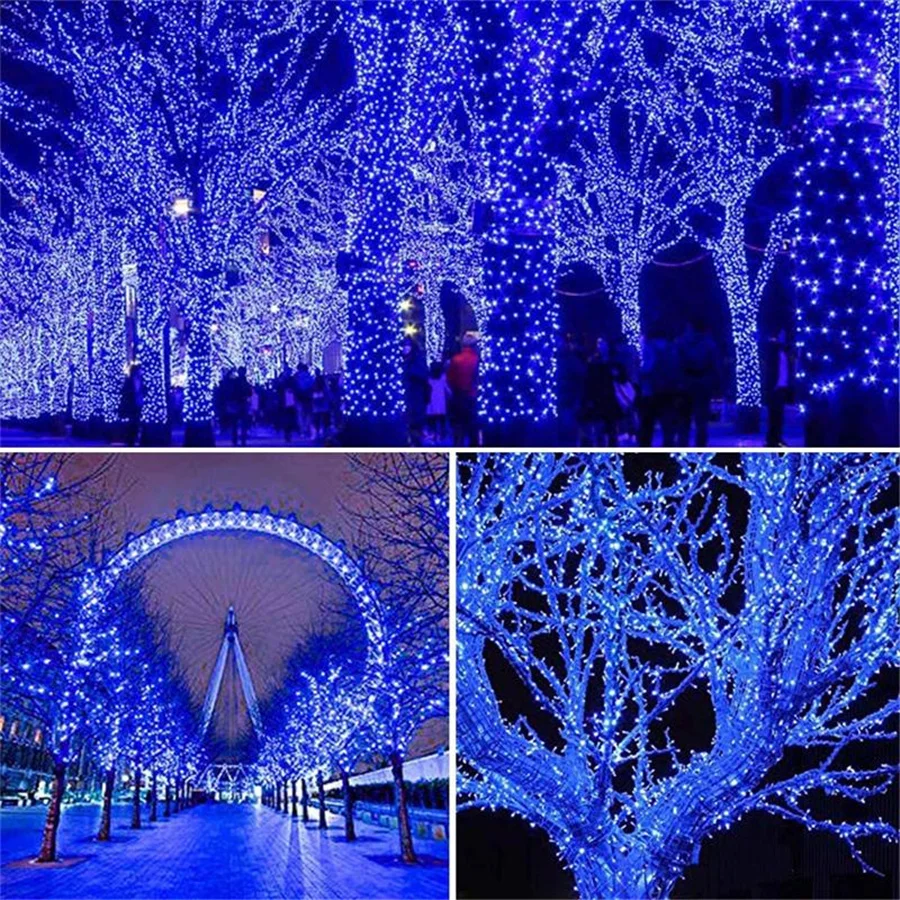 100M/50M/30M/10M Holiday Led Christmas Lights Outdoor Waterproof Garland Fairy String Lights Garden Decoration for Party Wedding