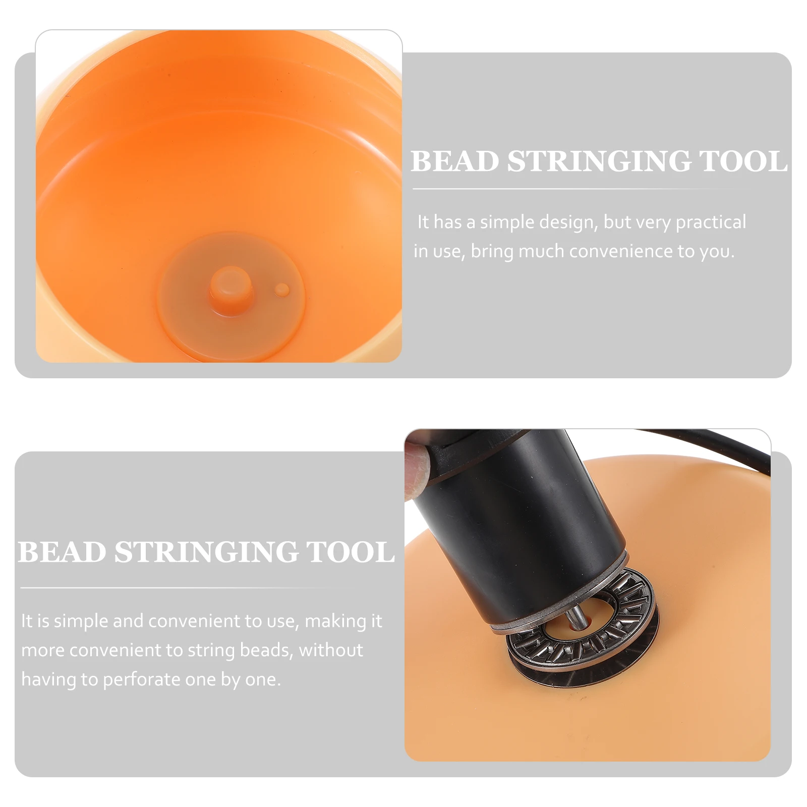 

Beading Machine Beads Spinner Bowl DIY Crafts Automatic Accessories Electric USB Kit Plastic with Needle Loader Accessory Tool
