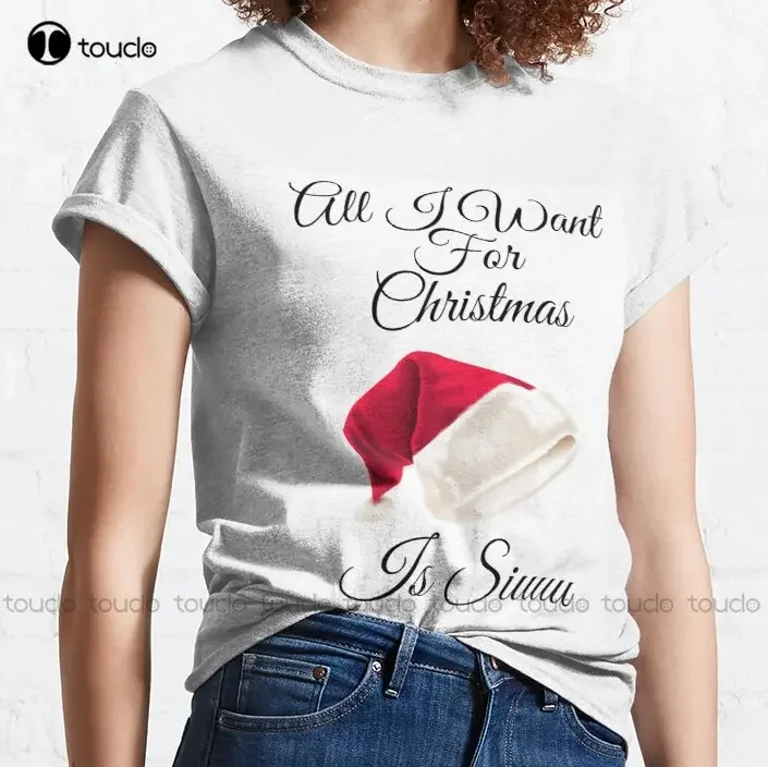 All I Want For Christmas Is Siuuu Classic T-Shirt Shirts For Teens Girls Custom Aldult Teen Unisex Digital Printing Tee Shirts