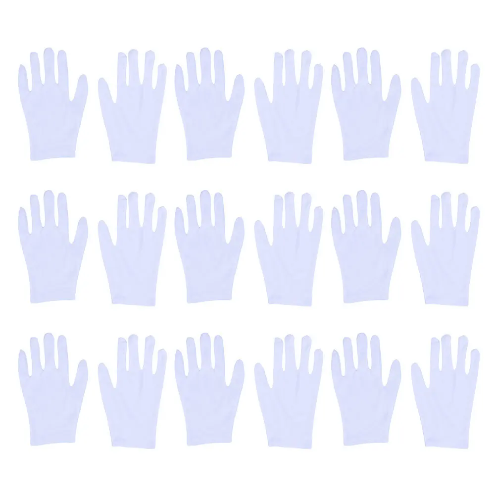 12 ペアの純粋な綿手袋高弾性再利用可能でフィルムスライドをほこりから保護するための美容作業ライナー弾性綿手袋