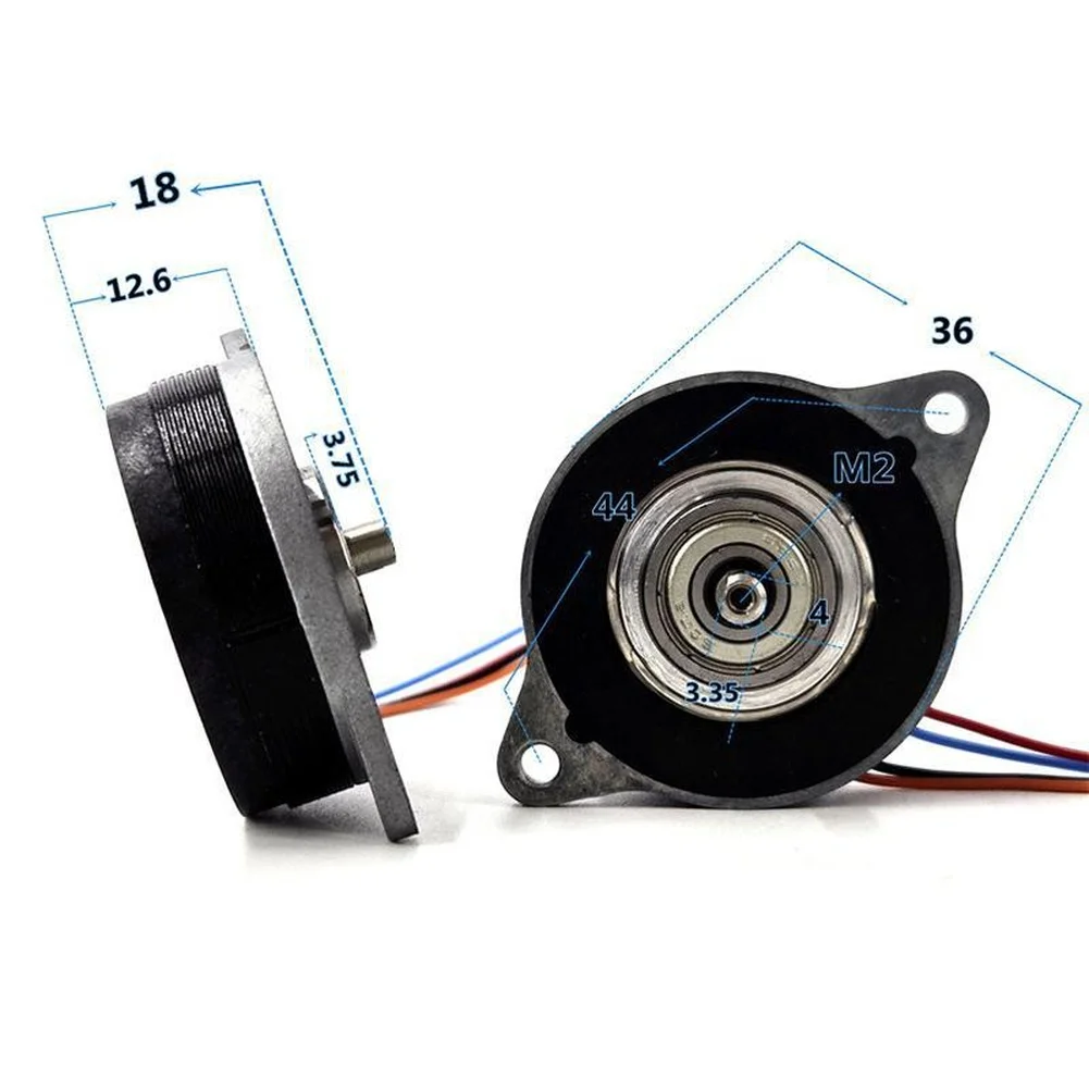 36 Step 0.9 Degree Stepper Motor with D Shaft and Internal Thread 2mm for Automation Modules and Electronic Control Panels