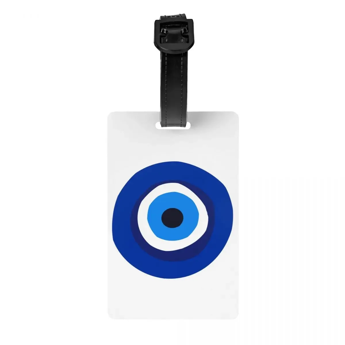 Custom Greek Turkish Evil Eye Luggage Tag With Name Card Mediterranean Style Privacy Cover ID Label for Travel Bag Suitcase