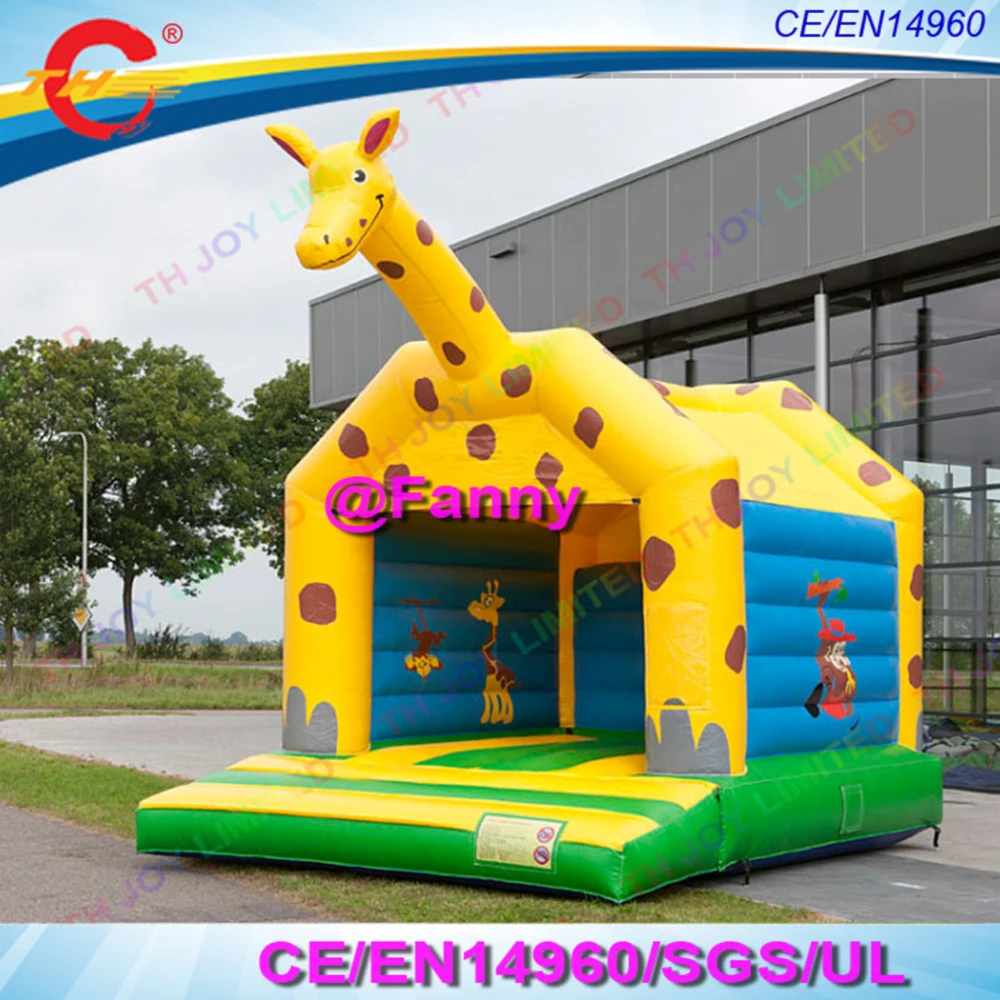 4x4m animal  giraffe Bounce House inflatable bouncer, kids party inflatable car bouncy castle