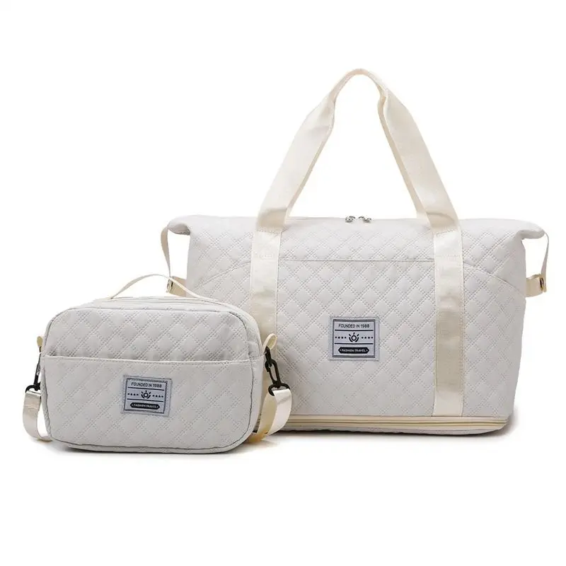 

Fashionable Short Trip Sports Handbag Yoga Fitness Bag Large Capacity Shoe Compartment Lightweight Wear-resistant Oxford Cloth