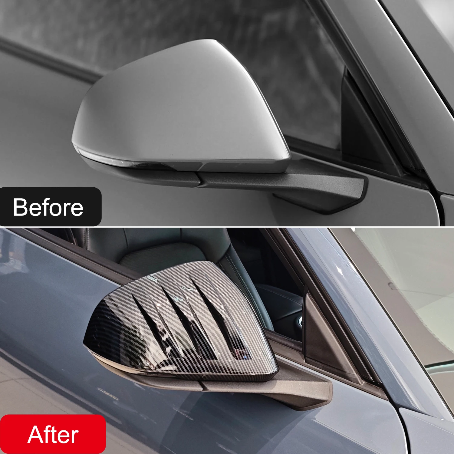 ABS Side Rearview Mirrors Decoration Cover Trim Car-Styling Exterior Parts Accessories Fits for Ford Mustang 2024 2025