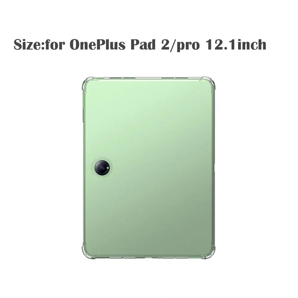 Przezroczyste etui na tablet 12,1 cala, 4 poduszki powietrzne, odporne na wstrząsy, tylna pokrywa, miękka, wąska obudowa ochronna dla OnePlus Pad 2/OnePlus Pad Pro