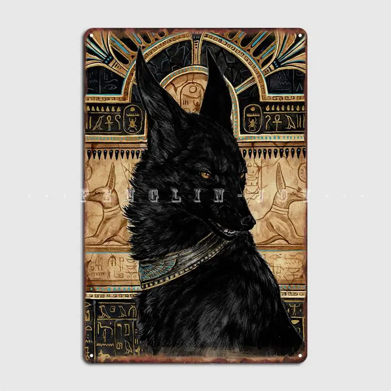 Anubis God Of Death Metal Plaque Poster Mural Painting Club Home Printing Bar Cave Tin Sign Poster