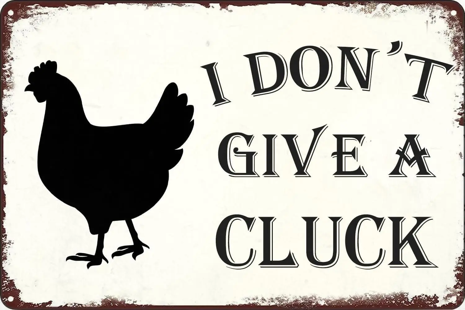 Vintage Metal Tin Signs Don't Give A Cluck Retro Chicken Coop Decor Gifts Funny Rooster Poster Wall Art Decor Plaque for Gar