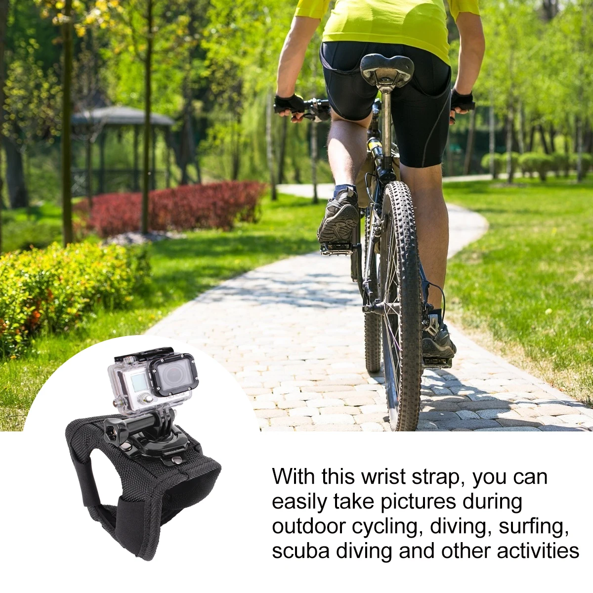 

2Pcs Camera Wrist Strap Mount 360 Rotating Holder Band Sturdy Fabric for Use with Easy to Install on Arm