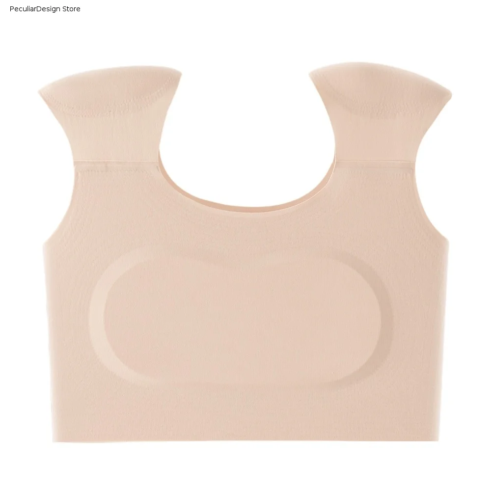 Simple Seamless Right-angle Shoulder Bra Chest Binder Invisible Shoulder Pad Vest Lingerie Bustier Wireless Bra Body Shaping